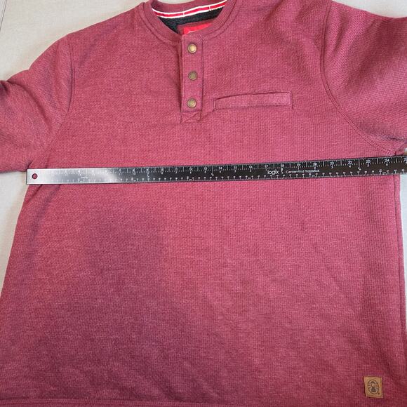 Coleman Sherpa Lined Snap Pullover Sweatshirt Men’s XL Maroon Fleece - Picture 8 of 12